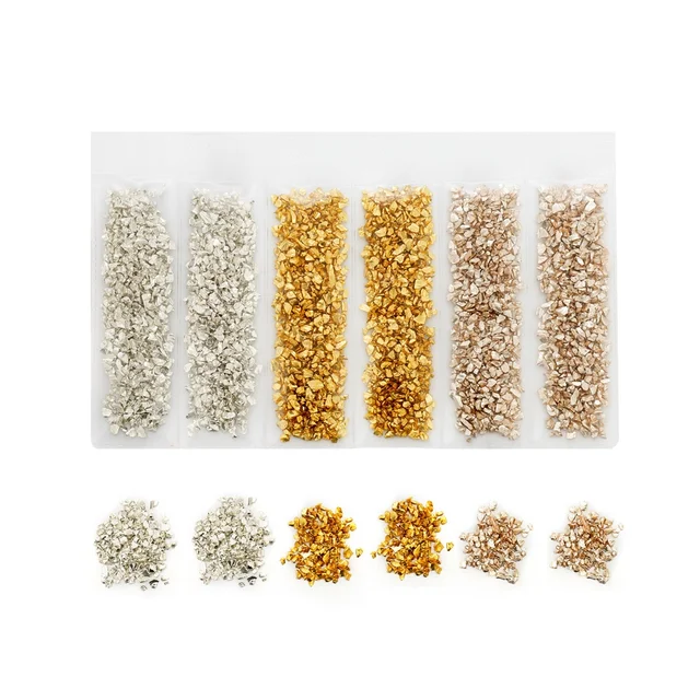 20/50g Glass Metal Crushed Stone Filler DIY Table Decoration Cake Fruit Coaster Filling Decorative Crystal For Epoxy Resin Mold Set 11