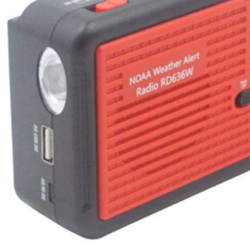 IG-Emergency Flashlight Hand Crank Radio Solar Power Bank Fm Am Noaa Radios with Phone Charger for Outdoor Fishing Camping