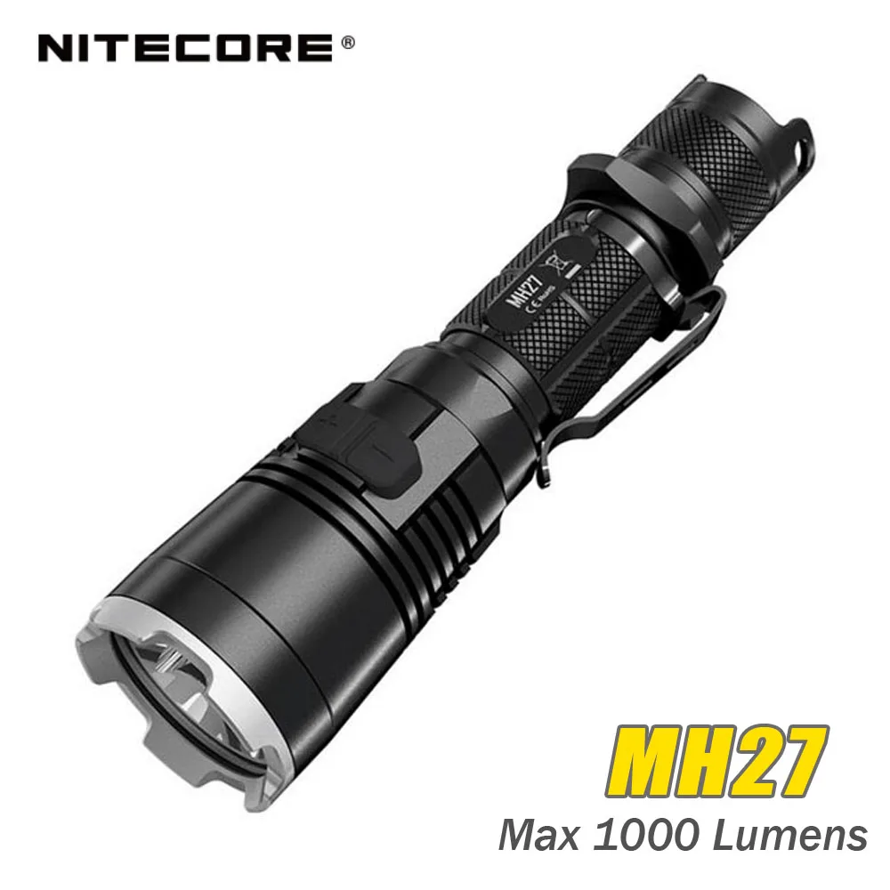 Перезаряжаемый светодиодный фонарик Nitecore MH27 Cree XP-L HI V3 1000 люмен  | Фары -1005001609851288