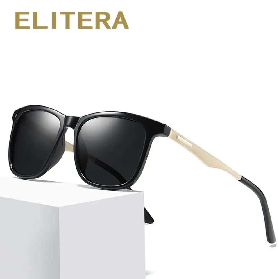 

ELITERA High Quality Anti Glare Polarized Sunglasses Men's Brand New Sun Glasses Big Size Oculos Gafas De Sol