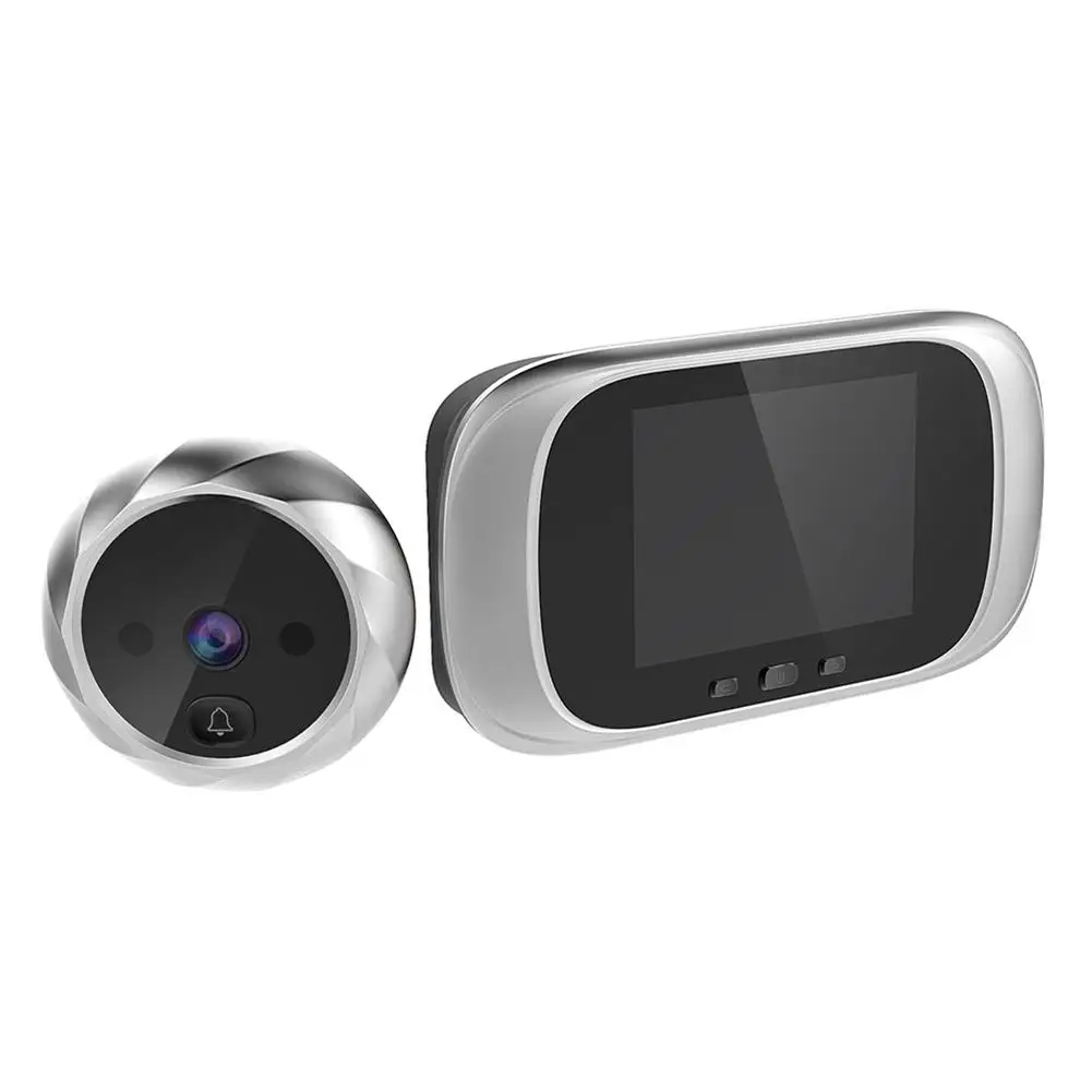 DishyKooker 2.8 Inch Smart Electronic Cat Eye Video Doorbell with Memory Infrared Night Vision Camera