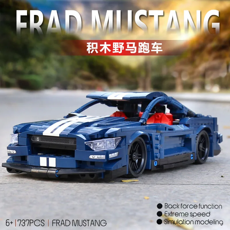 В наличии 701710 Mustang Супер гоночный автомобиль совместимый технический город
