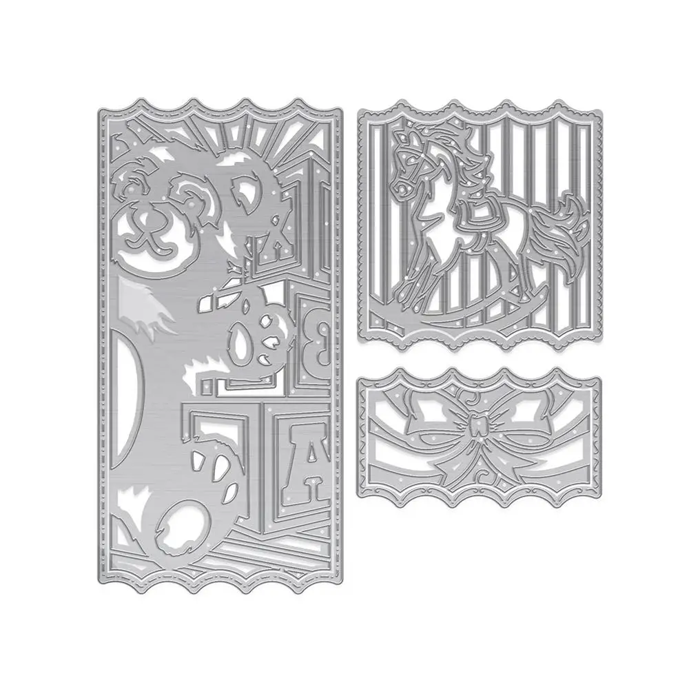 

2019 New 3D DIY Metal Cutting Dies and In Scrapbooking For Paper Card Making Embossing Frames Box Shadow Bow Dies No Stamps Set