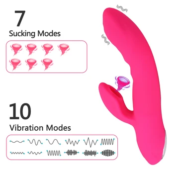 25cm Magic Wand Rabbit Vibrators For Women Clitoris Sucker Heated Big Dildo Anal Plug Female Masturbator Erotic Sex Toys Adults 3