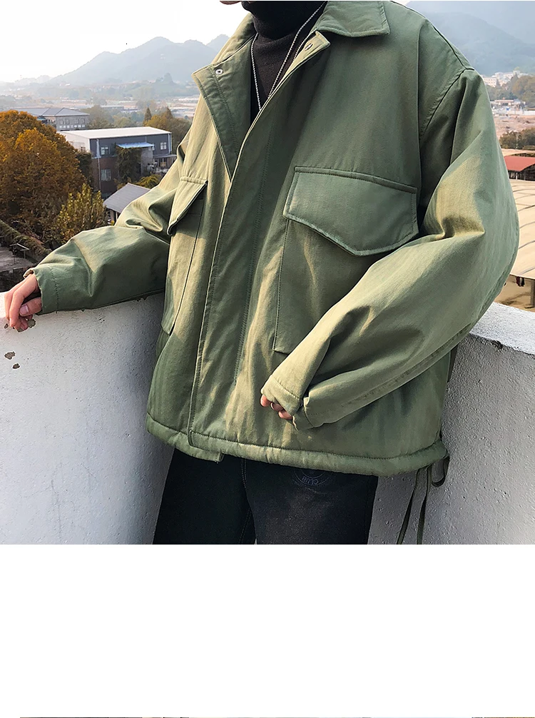 Winter Men's Waterproof Parkas Casual Loose Pocket Bread Cotton-padded Clothes Windbreaker In Warm Jackets Coat Overcoat