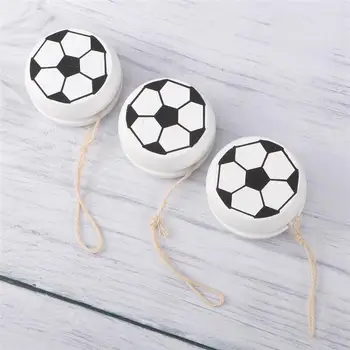 

3pcs Wooden Yoyo Toys Kid Educational Playthings Creative Wood Kid Yoyo Toys Thread Control Toys (White Football)