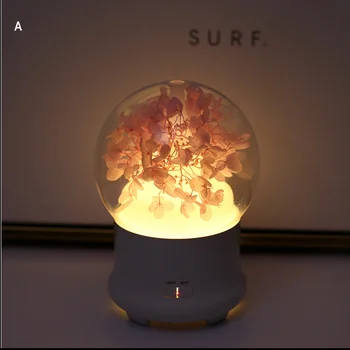 

2018 100ml Ultrasonic Aromatherapy Diffuser with flower Aroma Diffusers Cool Mist Humidifier Office Bedroom Living Room Pink
