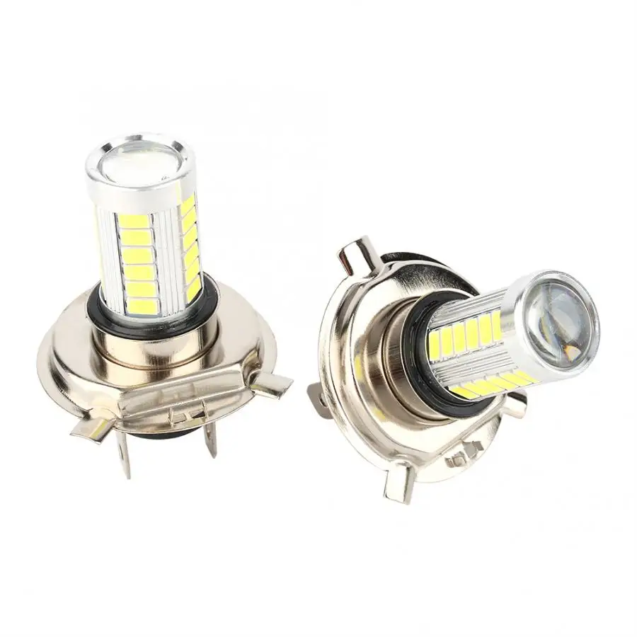 2 шт. H7 5630 33SMD 12 В белые лампочки авто светодиодный противотуманный свет лампы дневного света для фар дальнего света; дневные ходовые огни лампы
