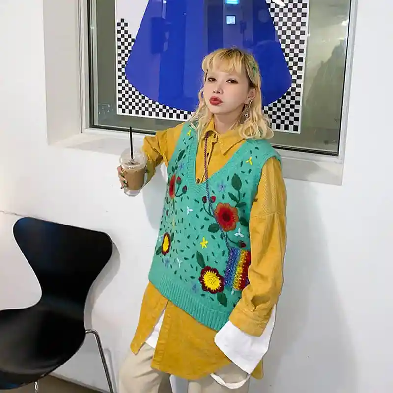 NiceMix женский жилет+ набор блуз Повседневный винтажный Colete женский жилет верхняя одежда Veste Femme однобортный с v-образным вырезом без рукавов куртка Wa