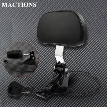 

Motorcycle Adjustable Rider Backrest Mounting Kit Chrome For Harley Touring 2009-2019 Road King Electra Glide CVO Street Glide