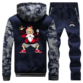 

Men Fashion jacket+pants Suit Casual 2019 winter New Tracksuit 2 Piece Hoodie + Sweatpant Set zipper casual Tortoise print sets