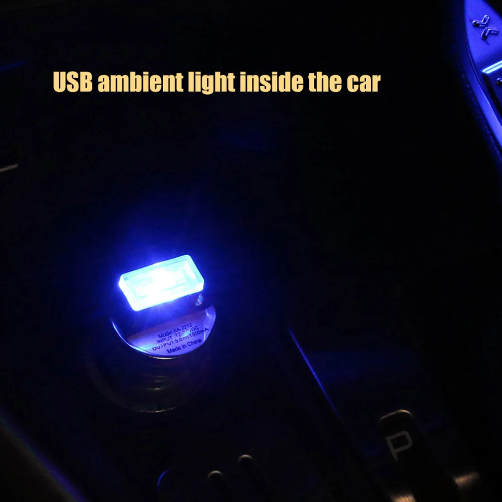 Портативный USB СВЕТОДИОДНЫЙ ночной Светильник для салона автомобиля с внешней атмосферой, декоративная лампа