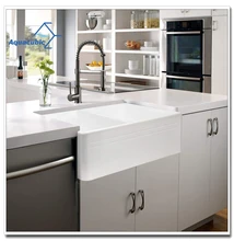 33 Inch  White Farmhouse Sink Fireclay Porcelain Reversible Single Bowl Apron-Front Kitchen Sink Ceramic Farm Sink