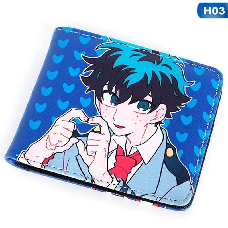 Бумажник для колледжа My Hero, Аниме BOKU NO Hero, для студентов, держатель для карт, Короткие Кошельки, качественный кожаный кошелек для мужчин и женщин, подарок