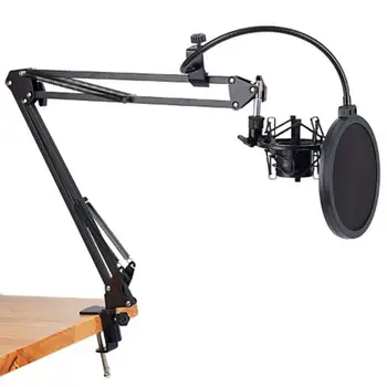 

2020 Microphone Stand Desktop Mic Clip Holder Tripod Nb35 Live Cantilever Bracket Universal Microphone Bracket dropshipping