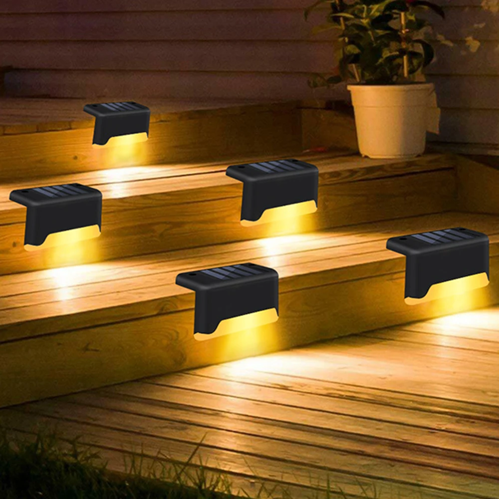 4 6 8pcs LED Solar Powered Fence Lamp Outdoor Garden Landscape Lights Waterproof Path Stair Wall Lamp Solar Balcony Fence Light 9