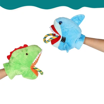 

Plush Shark Dog Toy Pet Chew Squeak Toys Soft Stuffed Animals Fleece Rope Puppy Interative Toy Dogs Cat Squeaking Toys