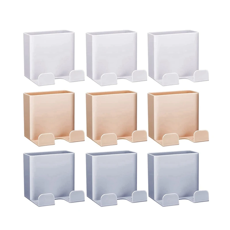 foldable storage box 9 PCS Wall Mount Self-Adhesive Mobile Phone Holder Remote Control Plug Holder For Home Bedroom Bedside Wall fabric storage bins