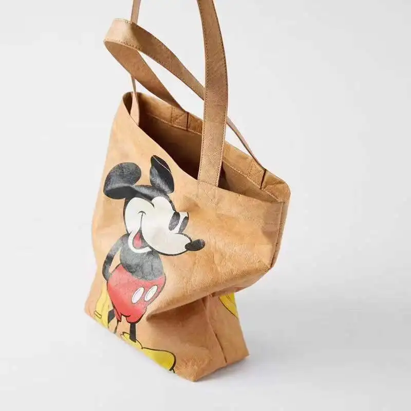 Disney Микки Маус canves леди сумка на плечо женская сумка высокой емкости сумка для покупок с персонажем из мультфильма