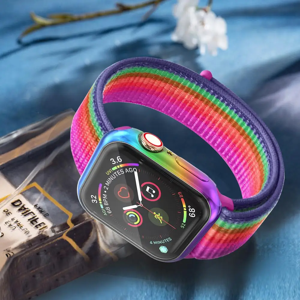 Градиентный цветной чехол для часов Apple Watch series 5 4 3 2 1 42 мм 38 мм мягкий прозрачный ТПУ защитный экран для iWatch 44 мм 40 мм