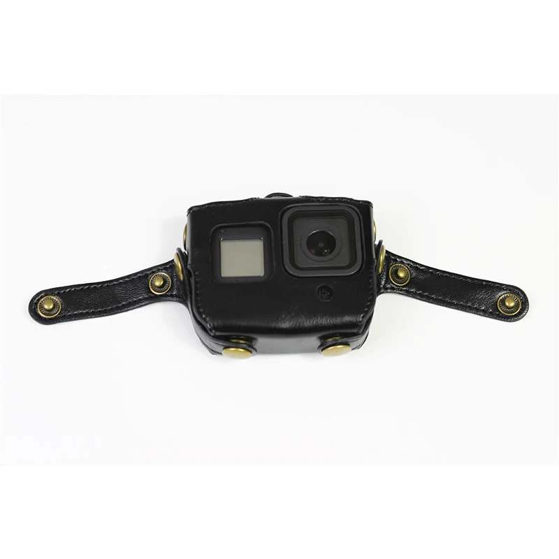 Кожаный защитный чехол PU рамка плечевой ремень сумка для хранения для Gopro Hero 8 черный аксессуары для экшн-камеры