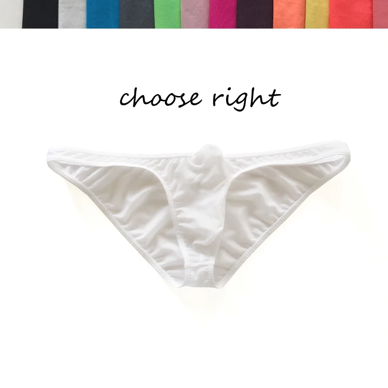 

Ultra-thin, breathable, translucent triangular underpants in a solid color