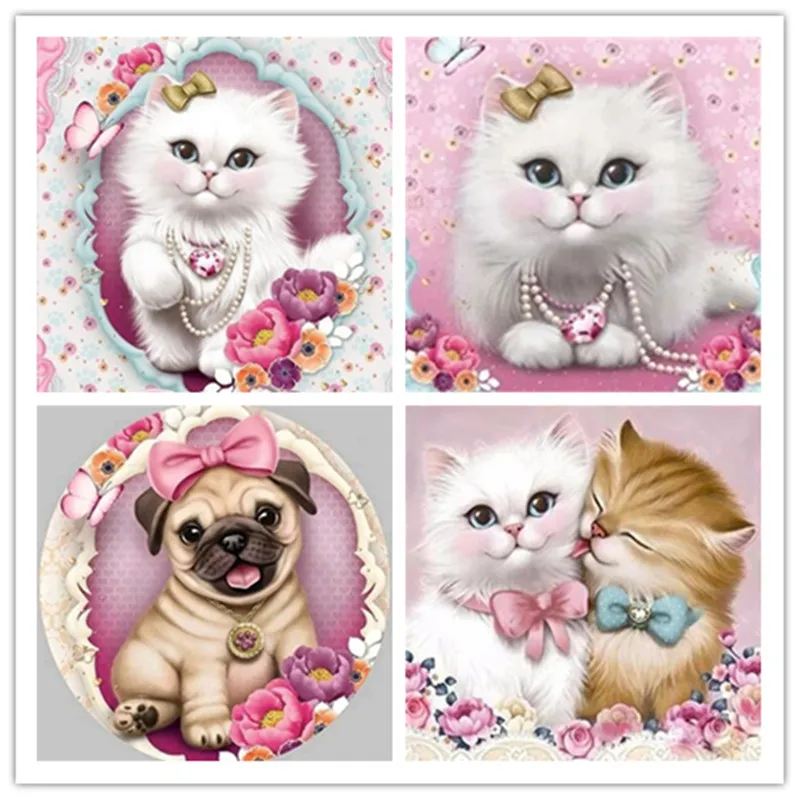 

Diamond Painting Animals Cat Diamond Embroidery Dog Diamond Cross stitch Full drilling Home Decoration birthday present