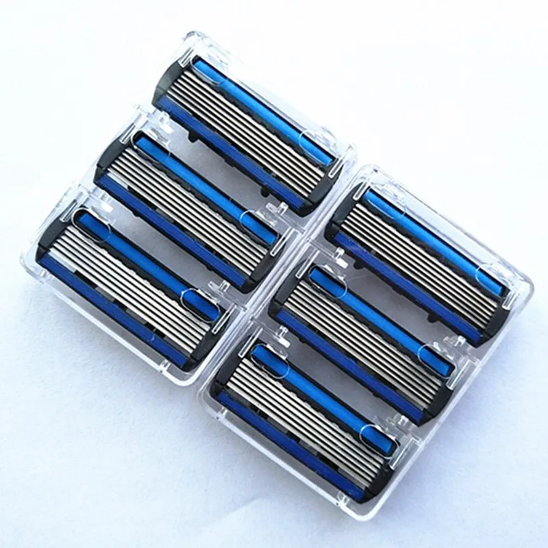 6 Layers Razor 1 Razor Holder 7 Blades Replacement Shaver Head Cassette Shaving Razor Set Face Knife For Man face shaver