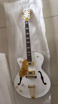 

Wholesale Guitar New Arrival Left Handed 6 string Jazz Electric Guitar Gretsc Model In White 170120