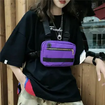 

Chest Waist Bags Chic Nautral Outdoor Sport Simple Headphone Plug Bag Mountaineering Mobile Phone Messenger Crossbody Chest Bag