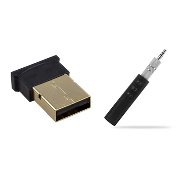 

USB Bluetooth V4.0 3.0 Wireless Mini Adapter Dongle with 3.5mm Jack Bluetooth Car Kit