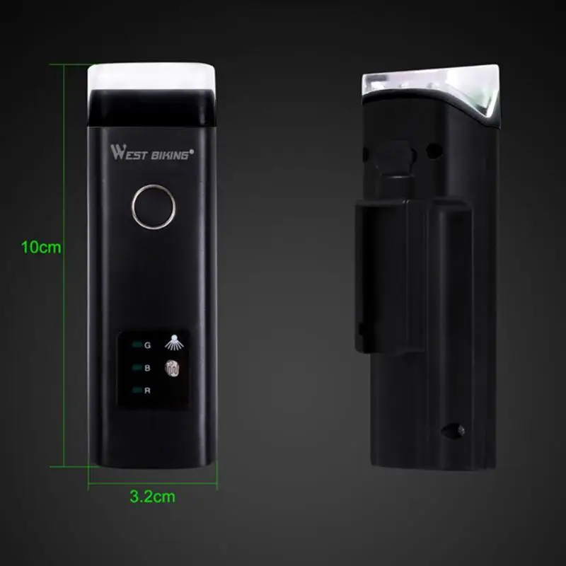 USB Rechargeable Bike Light 4-Modes Smart Sensing Front Lamp Headlight Waterproof USB Bicycle Accessories with Strap