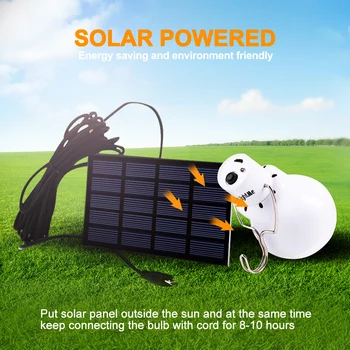 

Outdoor 12 LED Solar Bulb Portable Solar Lamp Moving Hanging Emergency Energy Saving Camping Tent Light Solar Lighting New