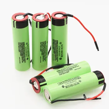 

10pcs/Lot New Original NCR18650B 3.7 v 3400mAh 18650 Lithium Rechargeable Battery Welding Silica gel Cable DIY batteries