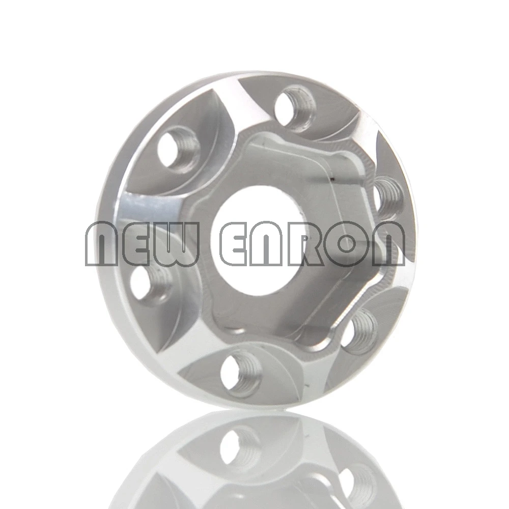 ENRON 2P алюминиевый сплав 12 мм колеса Hex Hub RC 1," 2,2" обод колеса подходит для 1/10 осевой SCX10 Traxxas TRX4 D90 - Цвет: SILVER-6MM