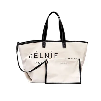 

2020 INS Simple Canvas Bag Korean-style Artistic Handbag MORI Series Large Capacity Shopping Bag Versatile Cloth Bag