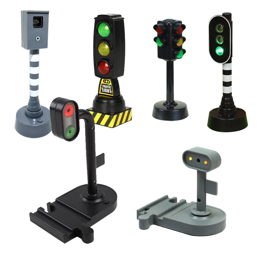 New Simulation Traffic Light Toy Sign Model Road Kindergarten Kids Small Train Track Car Accessories Toys | Игрушки и хобби