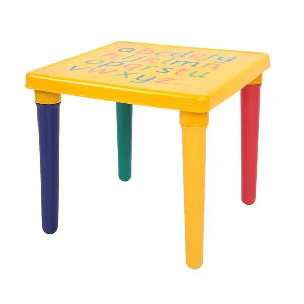 Children Letter Table Chair Set Yellow & Red Made of high quality plastic material kids furniture kids table and chair