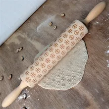 Рождественская тисненая скалка для выпечки печенья лапши печенье, фондан, пирог, тесто Выгравированный роллер олень; Снежинка