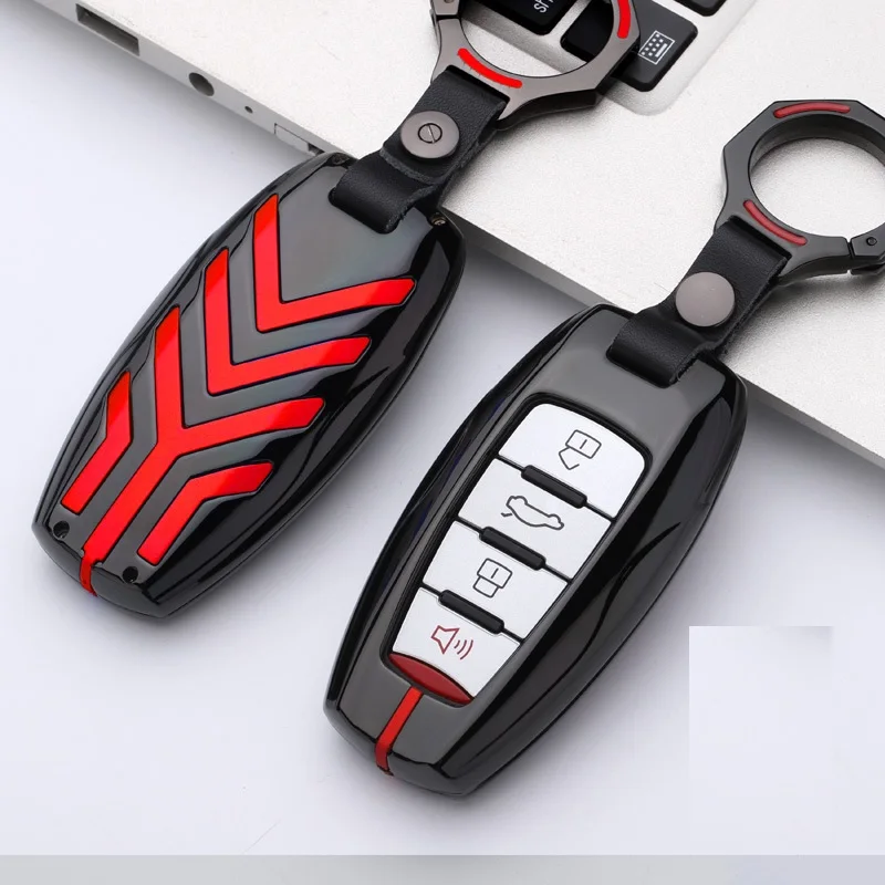 Zinc alloy Key Case Key Cover for Great Wall Haval Coupe H7 H8 H9 GMW H6 Samrt Cover Color Stripe Remote Fob Shell Case Keychain