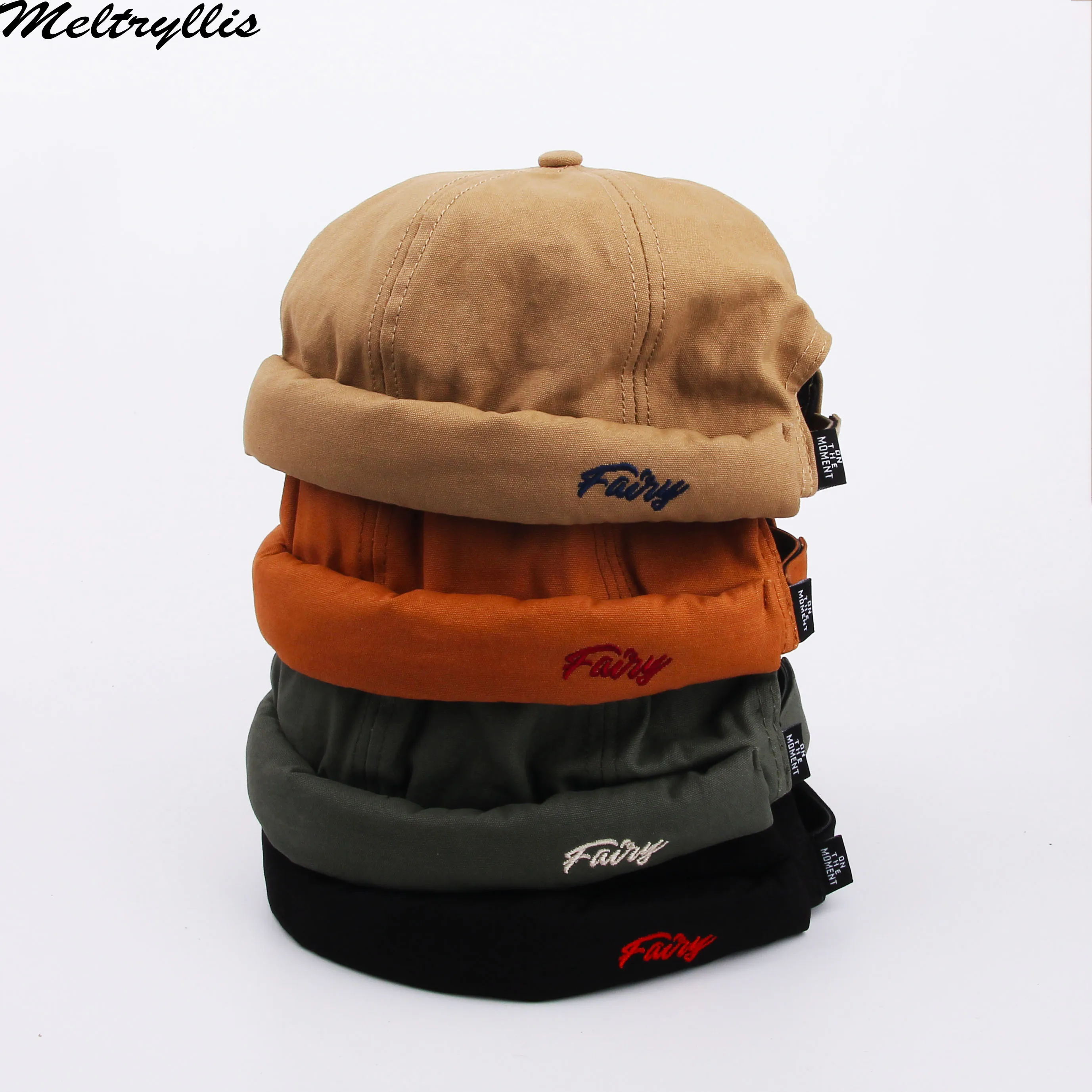 

[Meltryllis]Fashion Casual Men Women Skull Cap Casual Docker Sailor Mechanic Beanie Brimless Gorro Pumpkin Master Hat