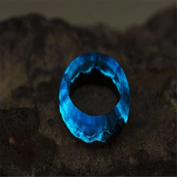 

AurolaCo Luminous Ring Creative Ring luminous Ring Glowing In Dark Couple Rings Jewelry For Men And Women
