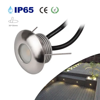 

2pcs/lot 1W LED Floor Light IP65 DC12V Square Garden Stair Step Embedded Spot Light Waterproof Hallway Wall Flooring Lighting