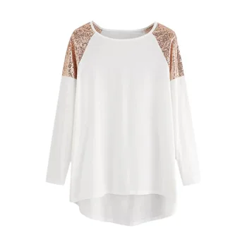 

Style Bright Casual T-Shirt Women Top 2020 Spring Pure Long Sleeve Ladies Daily Basic Tee Red