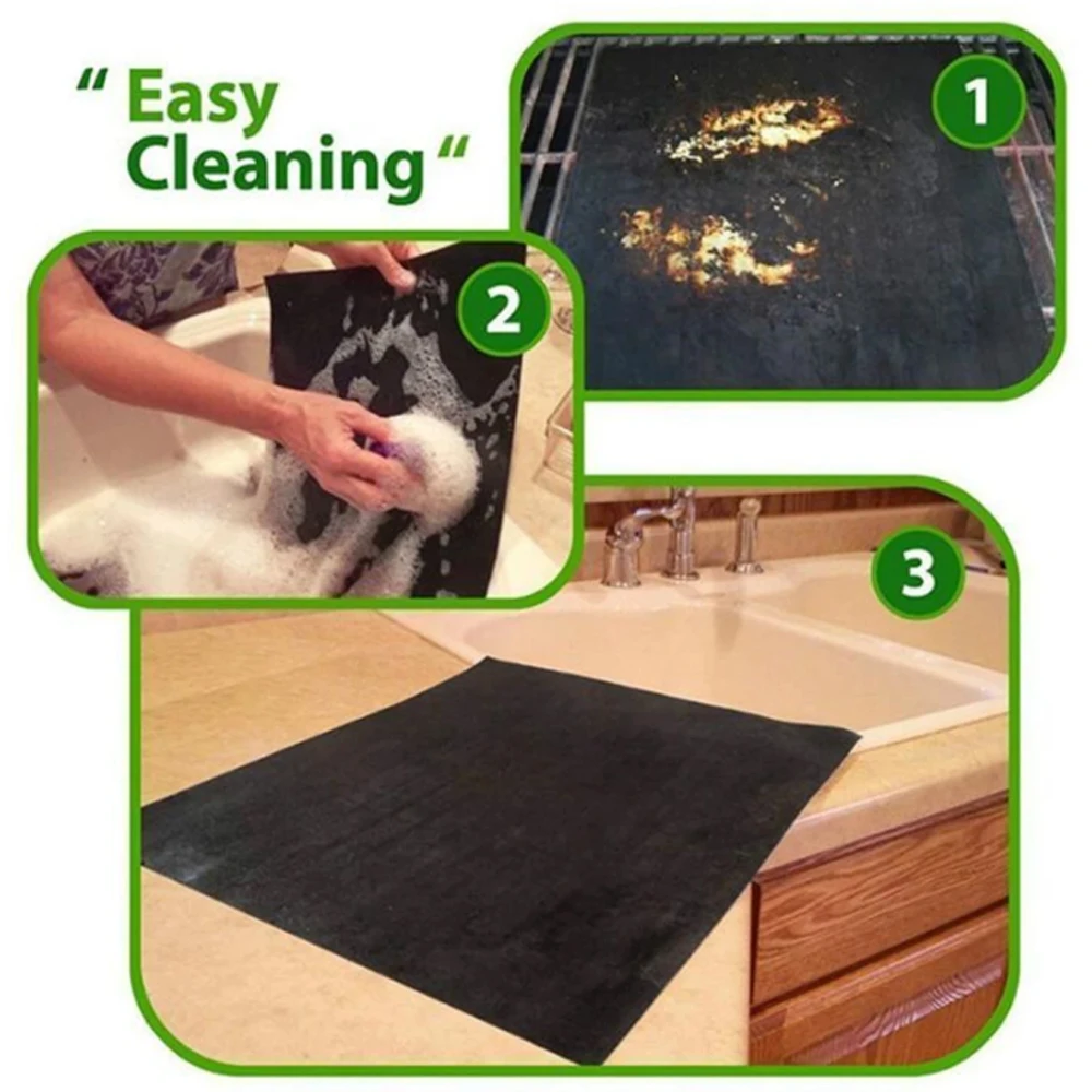 Description Picture 5 of item2pcs BBQ Grill Mat Barbecue outdoor Baking Non-stick Pad Reusable Cooking Plate 40 * 33cm For Party PTFE Grill Mat Tools New