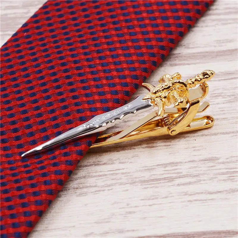 Высокое качество зажим для галстука мечи ножницы Крючки ручки мужские галстуки джентльмен Медь Элегантный галстук пряжка зажим T004