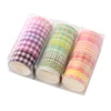 Washi Tape Decorative Ribbons Stationery 6pcs Adhesive Masking Tape Sticker Kawaii Grid Washitape School Supplies Washi Tape Set 5