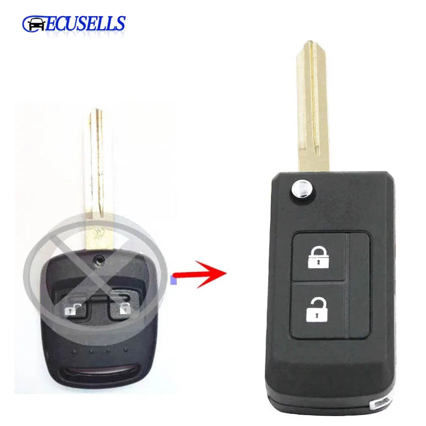 2 кнопки сменный корпус модифицированный складной дистанционный ключ чехол