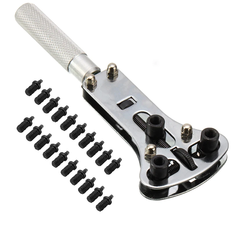 

Watch Repair Tools Kit Wrist Watch Case Opener Adjustable Screw Back Remover Wrench Repair Tool Watch Case Opener Wrench Watch
