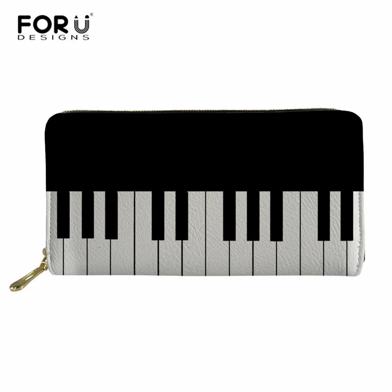 L5564Z21 FORUDESIGNS/кошелек с принтом пианино, клатч для женщин, милый кошелек, женские длинные кошельки на молнии, держатель для карт, монета, органайзер для денег - Цвет: L5564Z21